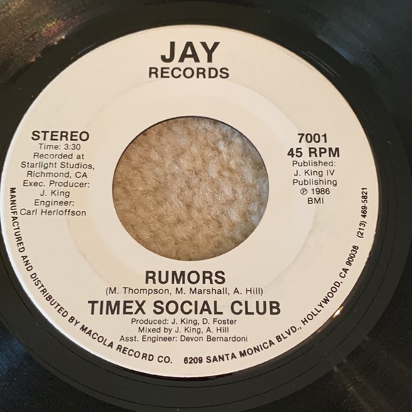Vintage Timex Social Club 7” Vinyl Record, 1986 - Picture 6 of 8
